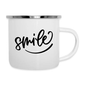 smile - Emaille-Tasse - Weiß - Rechts