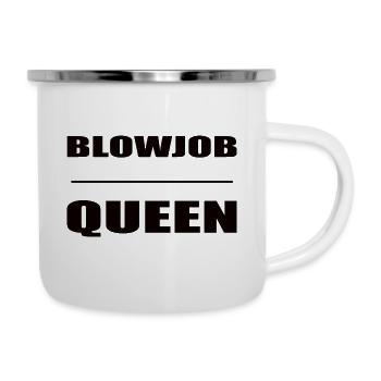Blowjob Queen - Tasse émaillée - blanc - Droite