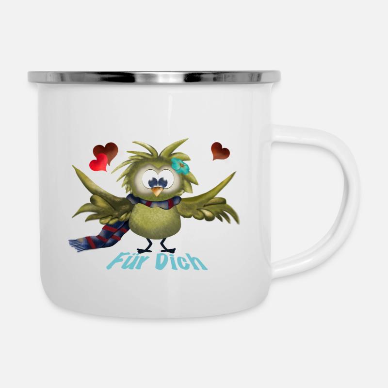 Für Dich - Emaille-Tasse - Weiß