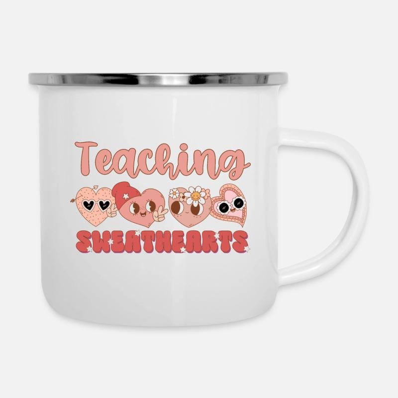 Enseigner aux amoureux - Tasse émaillée - blanc