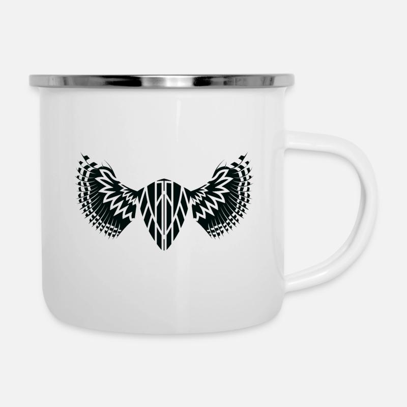 The Mystical Winged Ancient Shield - Camper Mug - white