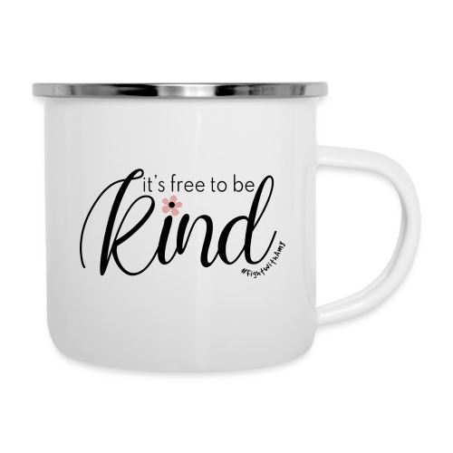 Amy's 'Free to be Kind' design (black txt) - Camper Mug