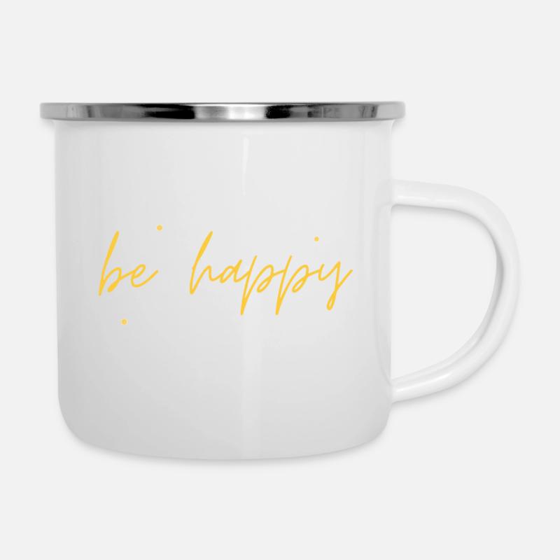 Be Happy - Camper Mug - white