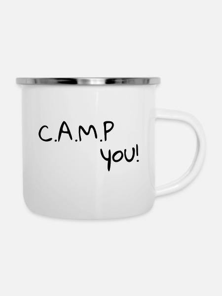 Camp You - Emaille-Tasse - Weiß