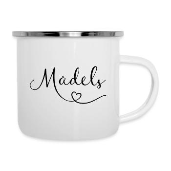 Team Braut / Mädels / JGA Jungesellinnenabschied - Emaille-Tasse - Weiß - Rechts