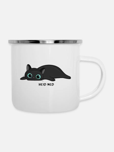 Heid ned - Emaille-Tasse - Weiß