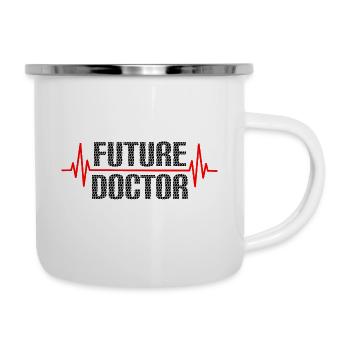 futur médecin - Tasse émaillée - blanc - Droite