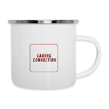 Gamming Connection / Logo - Emaille-Tasse - Weiß - Rechts