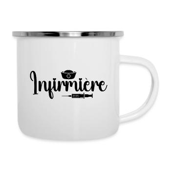 Infirmière Cadeau – Infirmière - Tasse émaillée - blanc - Droite
