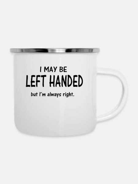 LEFT HANDED - Emaille-Tasse - Weiß
