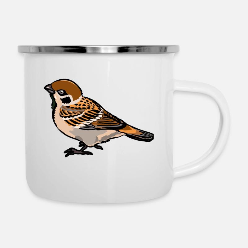 Sparrow - Camper Mug - white