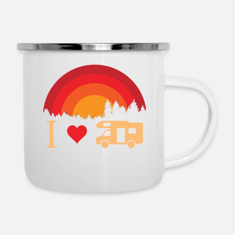 I love camping - Camper Mug - white