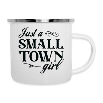 Nur ein kleines Stadtmädchen - Emaille-Tasse - Weiß - Rechts