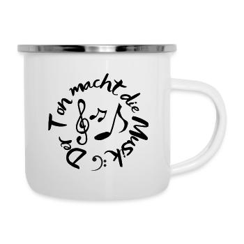 Het geluid maakt de muziek - Emaille mok - wit - Rechts