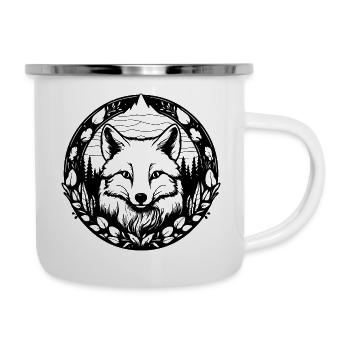 Renard - Tasse émaillée - blanc - Droite