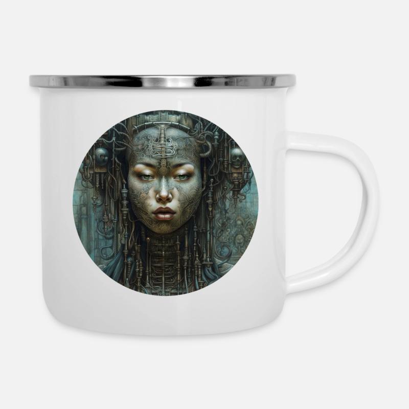 Mystique - Emaille-Tasse - Weiß