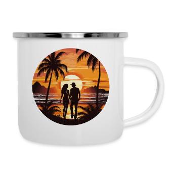 Beach Sunset - Camper Mug - white - Right