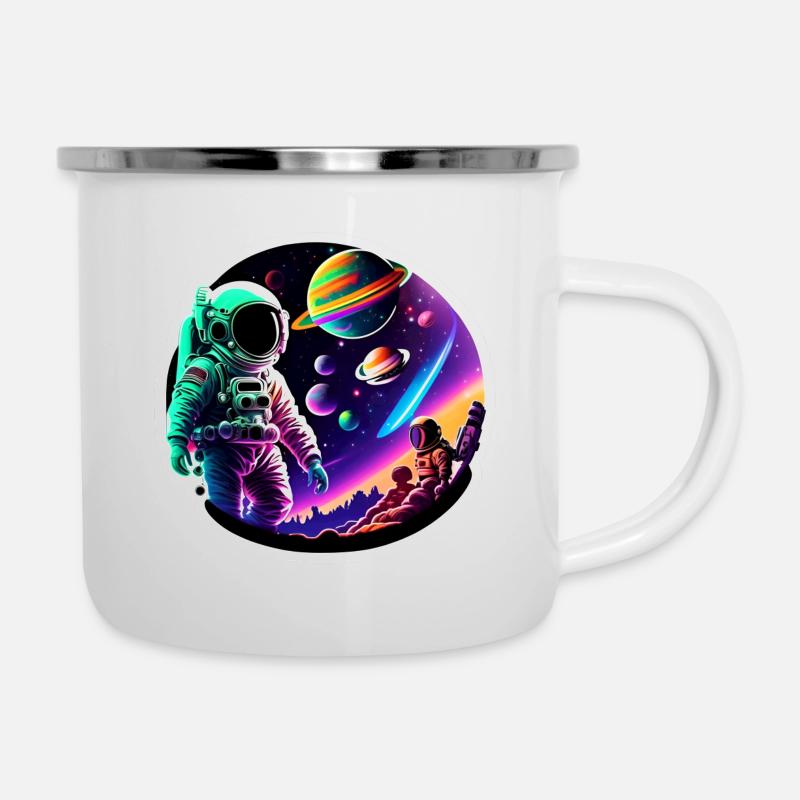 Astronaut in Space - Camper Mug - white