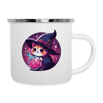 Zaubertrank Katze 2 - Emaille-Tasse - Weiß - Rechts