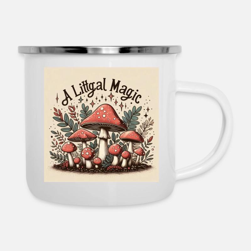 A litt gal magic! Toadstool Liberty Cap - Camper Mug - white