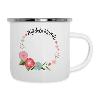 Mädels-Runde - Emaille-Tasse - Weiß - Rechts
