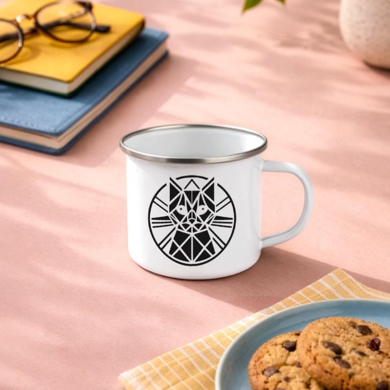 Artéfact de conception créative de chat Tasse émaillée