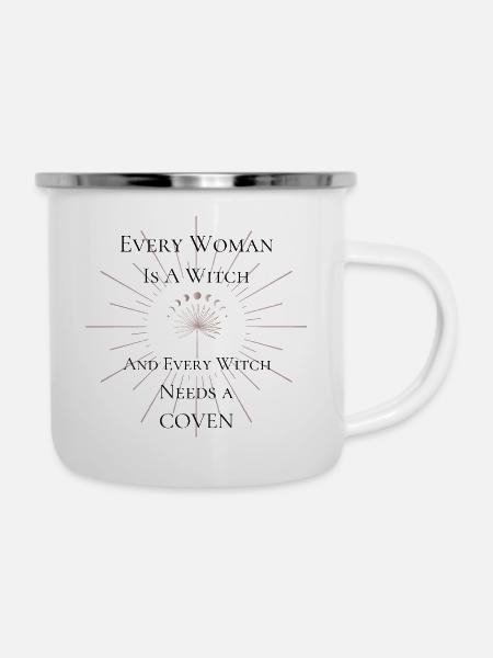 White Witch - Emaille-Tasse - Weiß