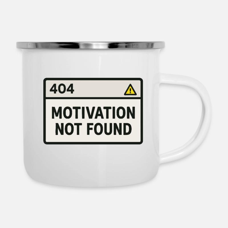 404 Motivation not found – Nerd-Design - Camper Mug - white