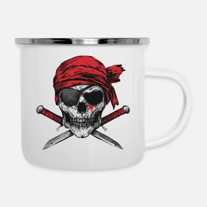 Pirate - Tasse émaillée - blanc