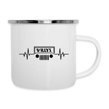 Heart Beat Wllyz - Tasse émaillée - blanc - Droite