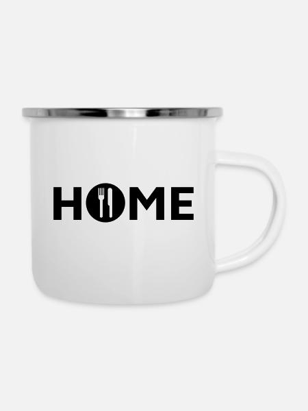 Kochhaus, Restaurant - Emaille-Tasse - Weiß