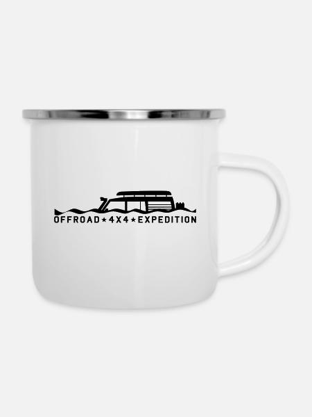 Expedition - Emaille-Tasse - Weiß