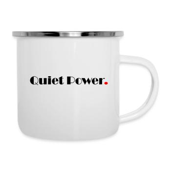 Puissance silencieuse - Tasse émaillée - blanc - Droite