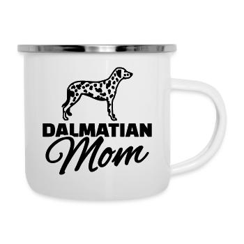 Dalmatiner - Emaille-Tasse - Weiß - Rechts