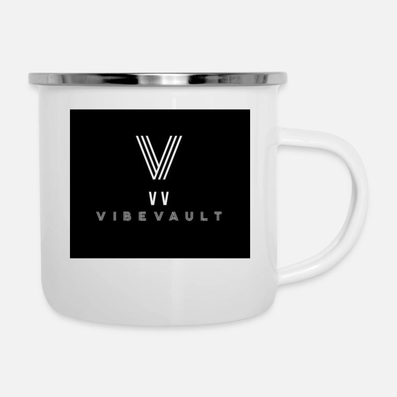 VibeVault - Emaille-Tasse - Weiß