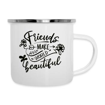 Amitié entre amis - Tasse émaillée - blanc - Droite