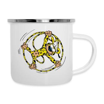 Marsupilami Rad - Emaille-Tasse - Weiß - Rechts