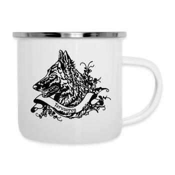 Tervueren Malionis sur Retro Banner - Tasse émaillée - blanc - Droite
