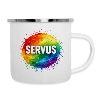 Colourful explosion SERVUS - Camper Mug - white - Right