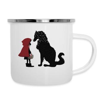 Le petit chaperon rouge et le grand méchant loup - Tasse émaillée - blanc - Droite
