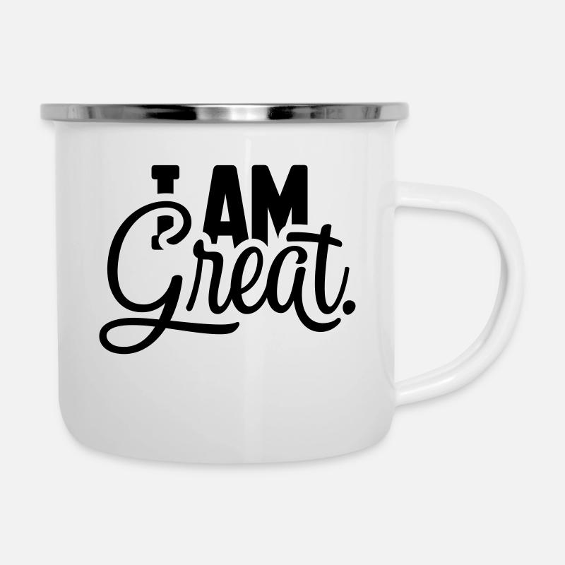 I AM Great saying - Camper Mug - white