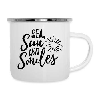 Sea Sun et Smile - Tasse émaillée - blanc - Droite