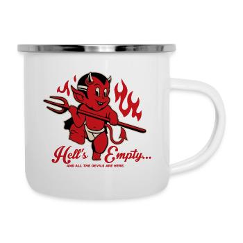 Teufel und humor - Emaille-Tasse - Weiß - Rechts