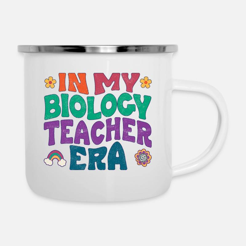 À l’époque de mon professeur de biologie - Tasse émaillée - blanc