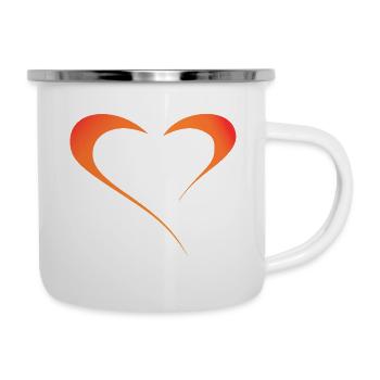 Farbenspiel der Liebe - Emaille-Tasse - Weiß - Rechts