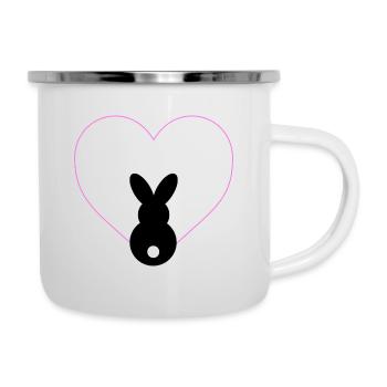 Rabbit in heart - Camper Mug - white - Right