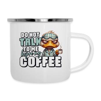 Canard au café - Tasse émaillée - blanc - Droite