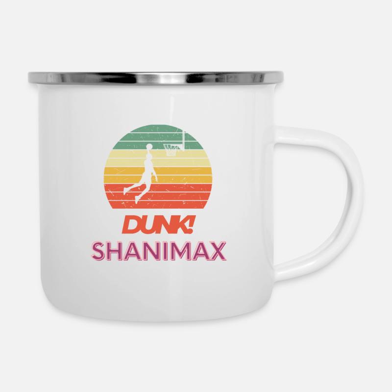 Dunk Basketball - Emaille-Tasse - Weiß