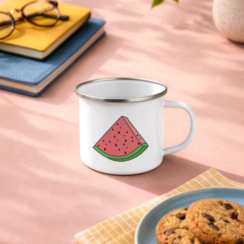Pastèque Pastèque Pièces de pastèque Tasse émaillée