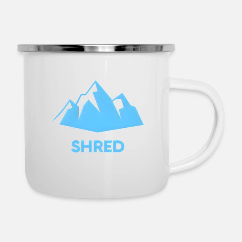 SHRED Mountain - Emaille-Tasse - Weiß